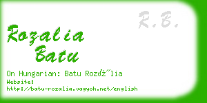 rozalia batu business card